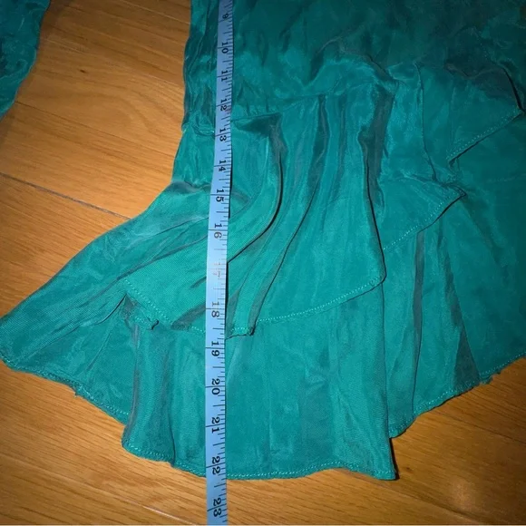 Anthropologie Virginia Ruffled Wide-Leg Ruffled Hem Trousers Size 0 High Waist - Picture 3 of 6